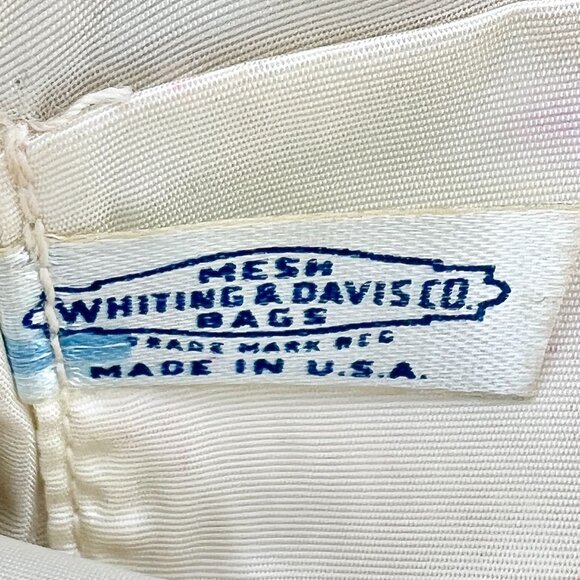 Vintage Purse Silver Mesh 6.5 x 3.5 Clutch Crystal Clasp Whiting & Davis Co - Picture 3 of 10